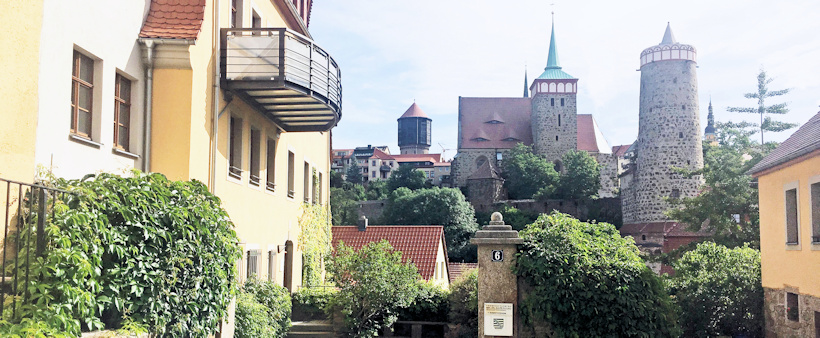 Blick auf die Türme in Bautzen